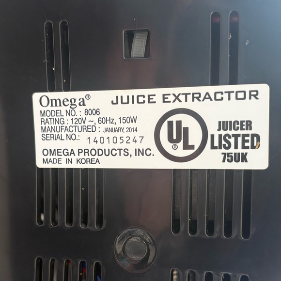 Omega 8006 Nutrition Center Juicer Cold Press Masticating Tested Works READ - Picture 11 of 17